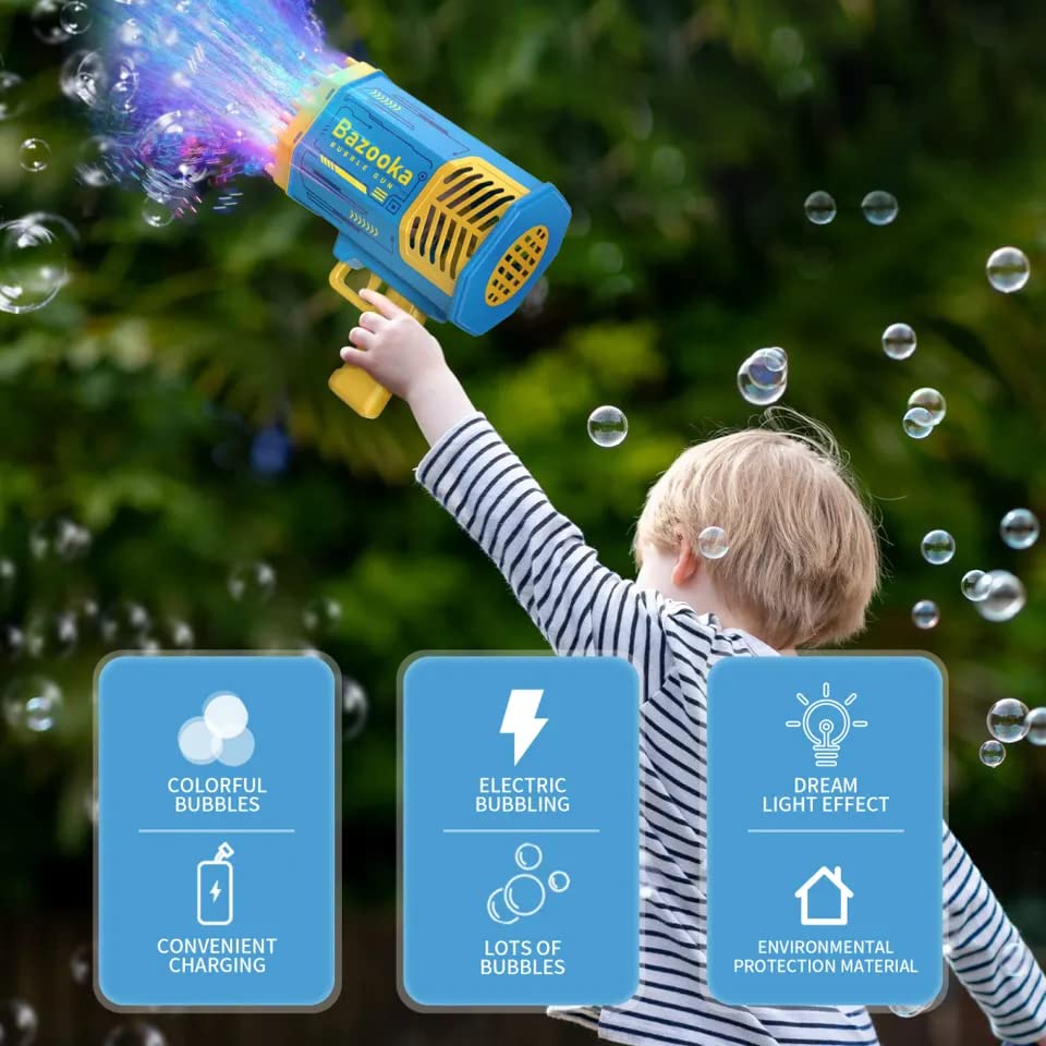 69-Hole Bubble Gun with Lights