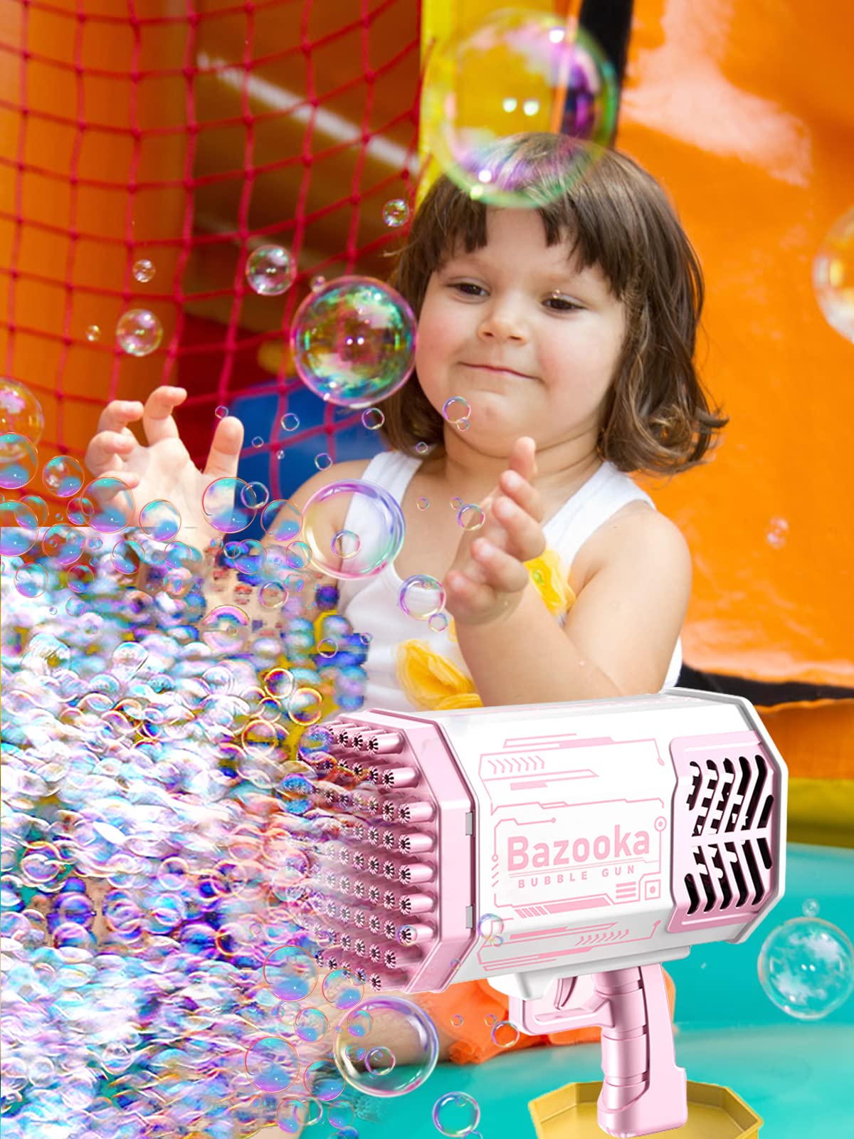 69-Hole Bubble Gun with Lights