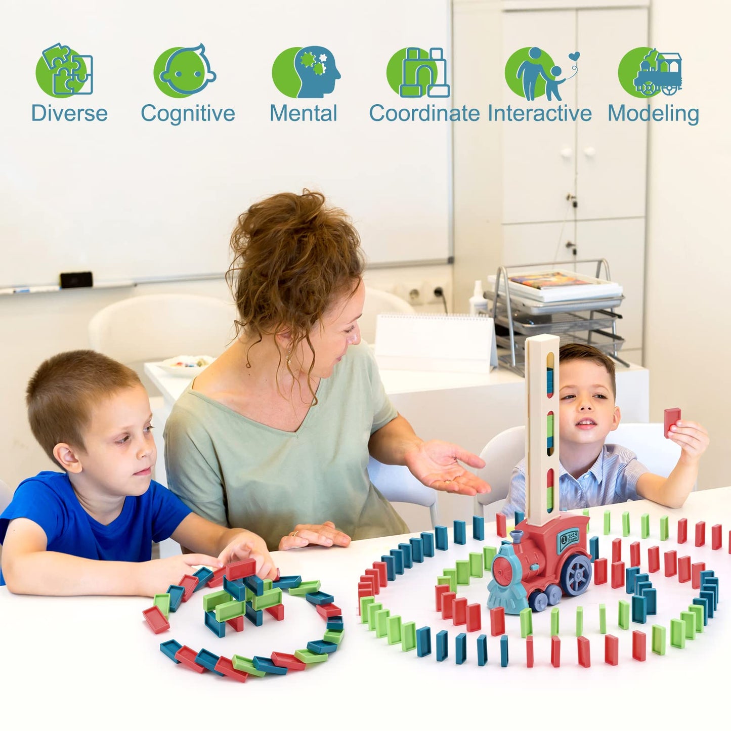 Domino Train Set for Kids