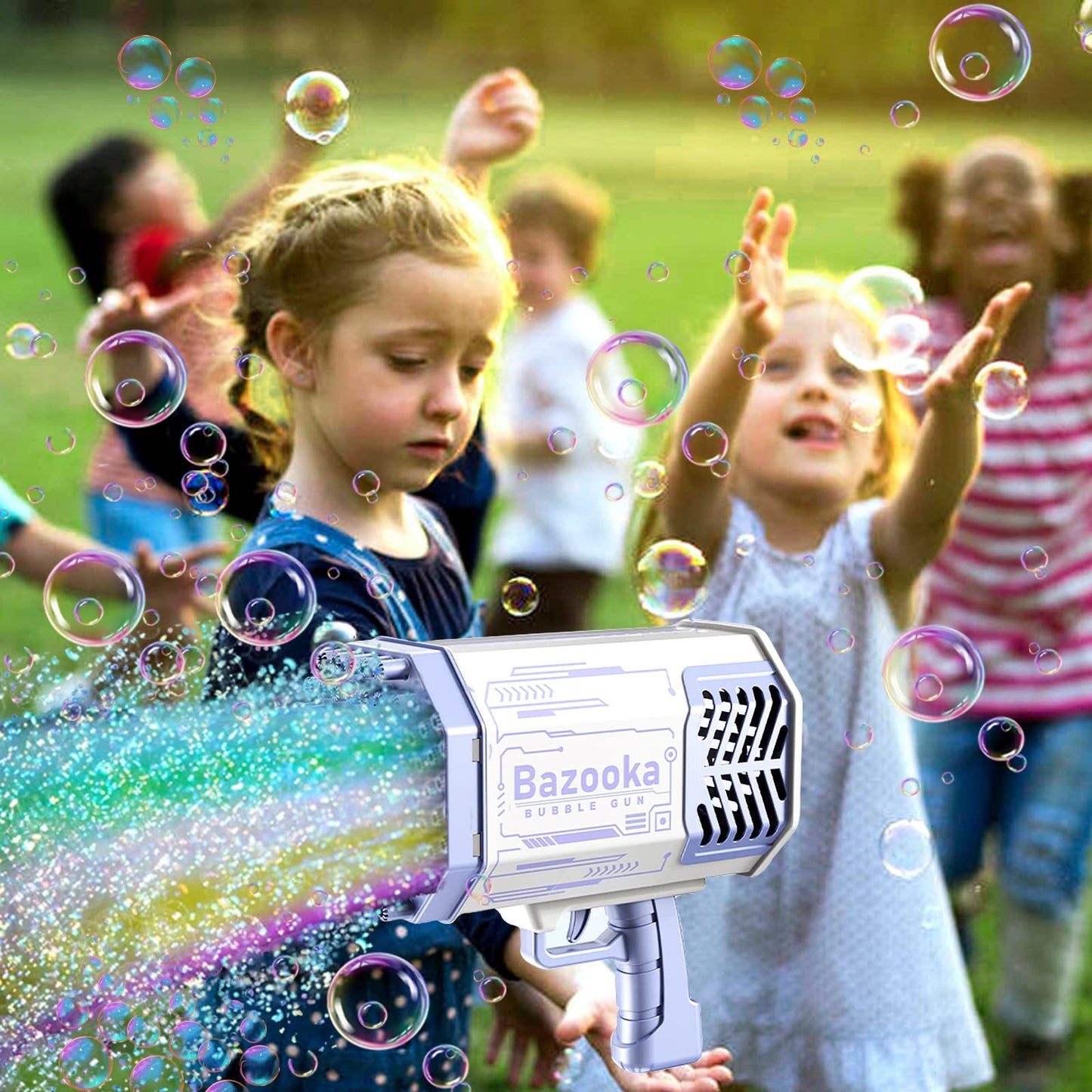 69-Hole Bubble Gun with Lights
